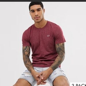 Hollister Red Short‎ Sleeve Tee Classic Crew Neck